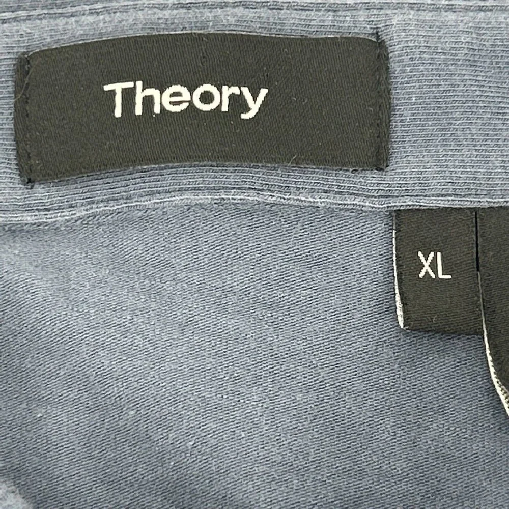 Theory Bron B Cardasis‎ Shirt Men’s Short Sleeve Polo Bluish Gray XL